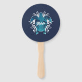 Hawaïaans. Aloha. Tropisch. Schildpad. Handwaaier (Voorkant)
