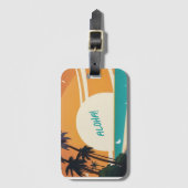 Hawaïaans/Aloha/Tropisch/strand Bagagelabel (Voorkant (verticaal))