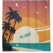 Hawaïaans/Aloha/Tropisch/strand Douchegordijn (Voorkant)