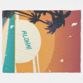 Hawaïaans/Aloha/Tropisch/strand Fleece Deken (Voorkant (Horizontaal))