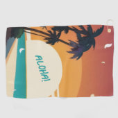 Hawaïaans/Aloha/Tropisch/strand Golfhanddoek (Horizontaal)
