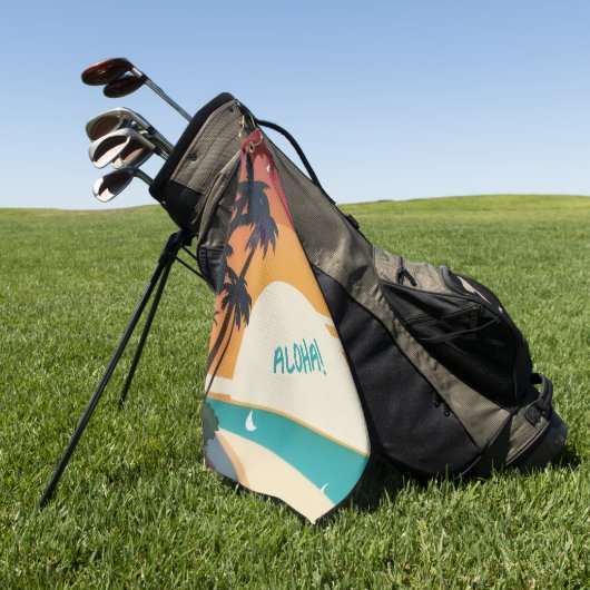 Hawaïaans/Aloha/Tropisch/strand Golfhanddoek (Groen)