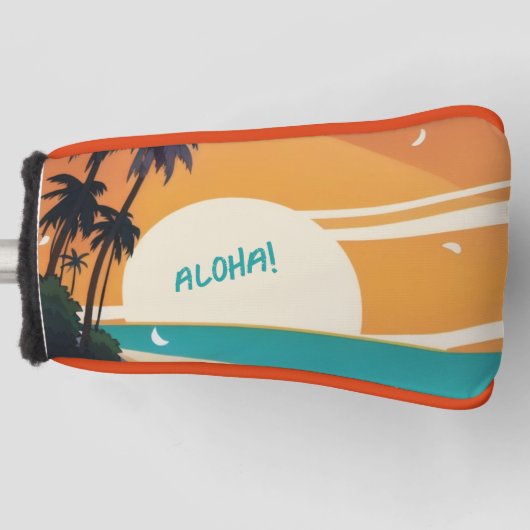 Hawaiaans/Aloha/Tropisch/strand Golfheadcover (Voorkant)
