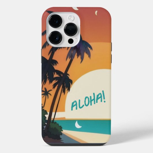 Hawaiaans/Aloha/Tropisch/strand iPhone Hoesje (Achterkant)