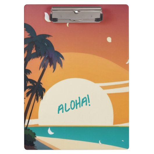 Hawaïaans/Aloha/Tropisch/strand Klembord (Voorkant)