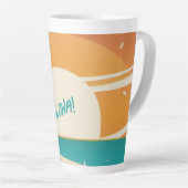 Hawaïaans/Aloha/Tropisch/strand Latte Mok (Rechterhoek)