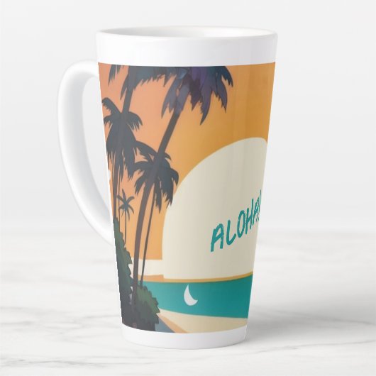 Hawaïaans/Aloha/Tropisch/strand Latte Mok (Linkerhoek)