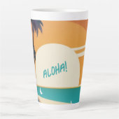 Hawaïaans/Aloha/Tropisch/strand Latte Mok (Voorkant)