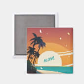 Hawaiaans/Aloha/Tropisch/strand Magneet (Voorkant / Achterkant)