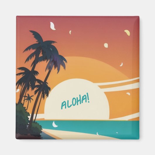 Hawaiaans/Aloha/Tropisch/strand Magneet (Voorkant)