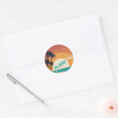 Hawaïaans/Aloha/Tropisch/strand Ronde Sticker (Envelop)