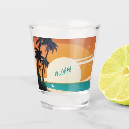 Hawaïaans/Aloha/Tropisch/strand Shot Glas (Voorkant)