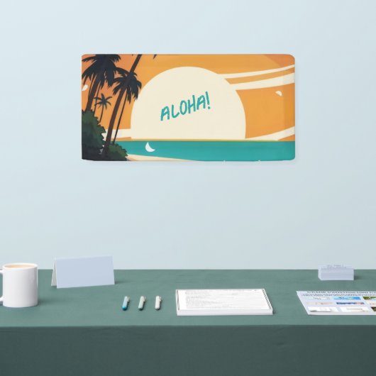 Hawaïaans/Aloha/Tropisch/strand Spandoek (Beurs)