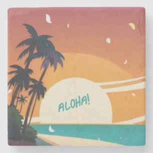 Hawaïaans/Aloha/Tropisch/strand Stenen Onderzetter