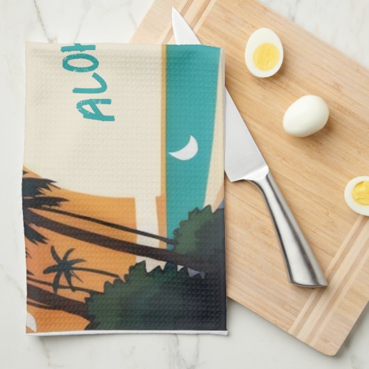 Hawaïaans/Aloha/Tropisch/strand Theedoek (Quarter Fold)