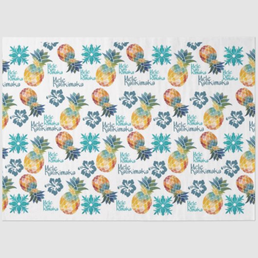Hawaïaans ananas- en hibiscuspapier tissuepapier (Voorkant)