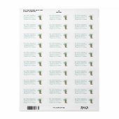 Hawaiaans ananas kerst adreslabel etiket (Full Sheet)