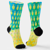 Hawaiaans ananas strandpatroon sokken (Gebogen)