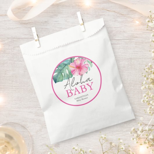 Hawaïaans Baby shower Gepersonaliseerd Bedankzakje (Geknipt)