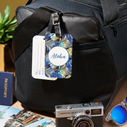 Hawaïaans Bagagelabel (Voorkant & Achterkant)