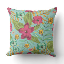 Hawaïaans Bloemen Outdoor Kussen