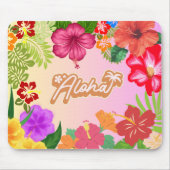 Hawaiaans bloemendeskaccessoire muismat (Voorkant)