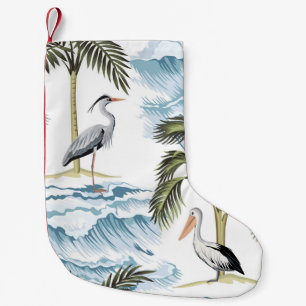 Hawaïaans , bloemenzomerpatroon. kleine kerstsok