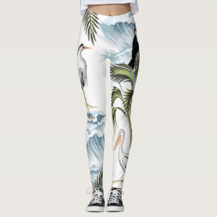 Hawaïaans , bloemenzomerpatroon. leggings