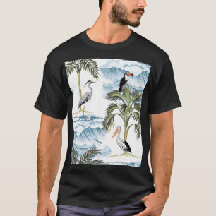 Hawaïaans , bloemenzomerpatroon. t-shirt