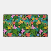 Hawaïaans bloemig tropisch blad bureaumat (Voorkant)