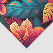 Hawaïaans bloesem helder floreel tropisch patroon tissuepapier (Detail)