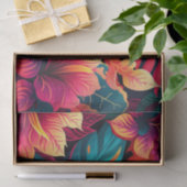 Hawaïaans bloesem helder floreel tropisch patroon tissuepapier (Geschenk)