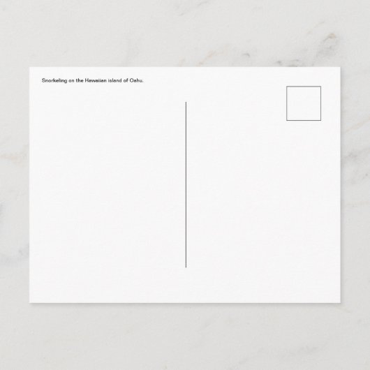 Hawaïaans Briefkaart (Achterkant)