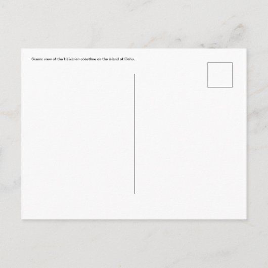 Hawaïaans Briefkaart (Achterkant)