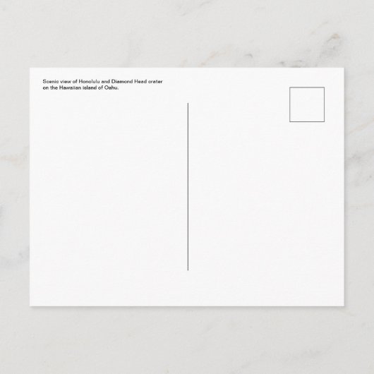 Hawaïaans Briefkaart (Achterkant)