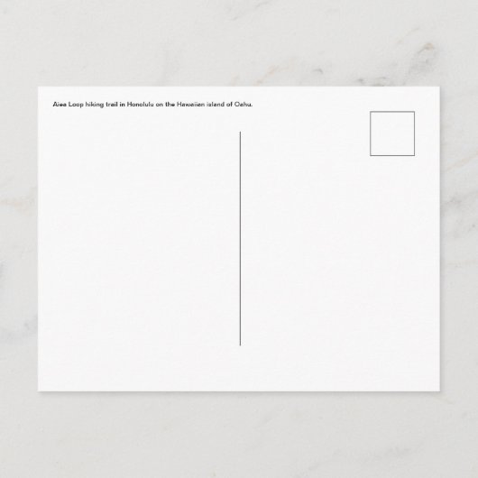 Hawaïaans Briefkaart (Achterkant)