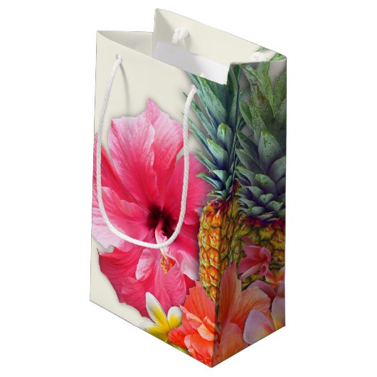 Hawaïaans Collectie Pananas Flowers Custom Klein Cadeauzakje (Achterkant Gekanteld)