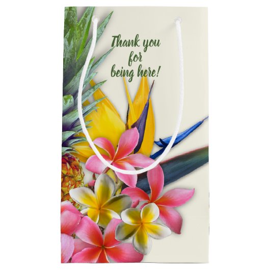 Hawaïaans Collectie Pananas Flowers Custom Klein Cadeauzakje (Voorkant)