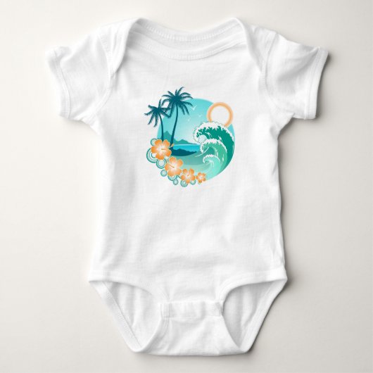Hawaïaans Eiland 1 Romper (Voorkant)