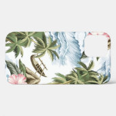 Hawaïaans  eiland, palmboom, boot, roze Case-Mate iPhone case (Achterkant (horizontaal))