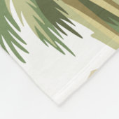 Hawaïaans  eiland, palmboom, boot, roze fleece deken (Hoek)