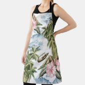 Hawaïaans  eiland, palmboom, boot, roze schort (Insitu)