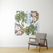 Hawaïaans eiland, palmboom, boot, roze wandkleed (In Situ (horizontaal))