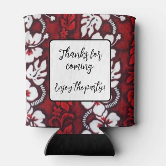 Hawaiaans Eiland Strand Bruiloft Favor Blikjeskoeler (Achterkant)