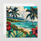  Hawaïaans eiland thema | Aloha Notitiekaartje (Voorkant / Achterkant)