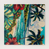 Hawaïaans eiland thema Legpuzzel (Horizontaal)