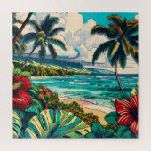  Hawaïaans eiland thema Legpuzzel (Verticaal)