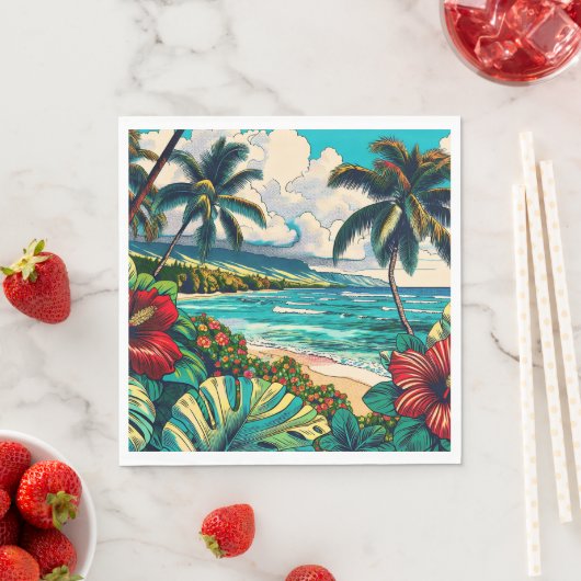  Hawaïaans eiland thema Servet (Insitu)