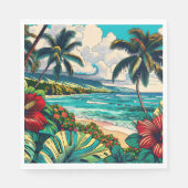  Hawaïaans eiland thema Servet (Voorkant)