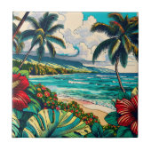  Hawaïaans eiland thema Tegeltje (Voorkant)
